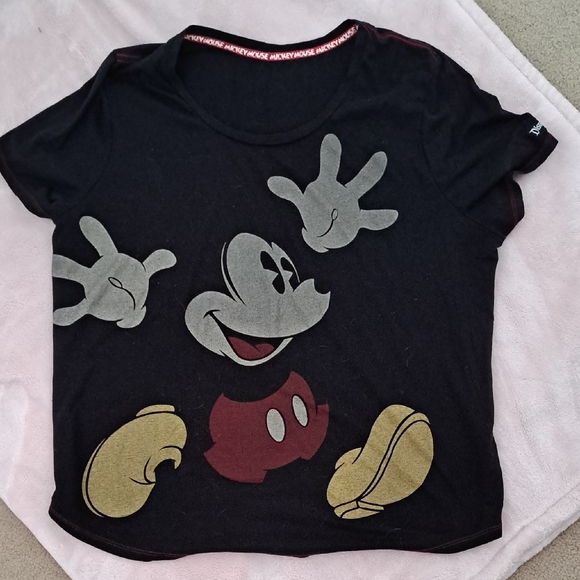 Disney Tops - Disney Black Tee with Gold and Red Mickey Design